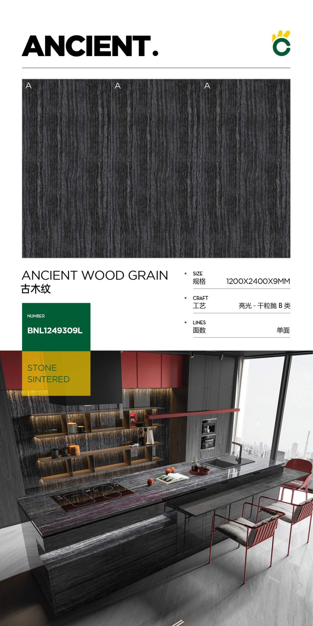 Ancient wood grain 1249309L image 1