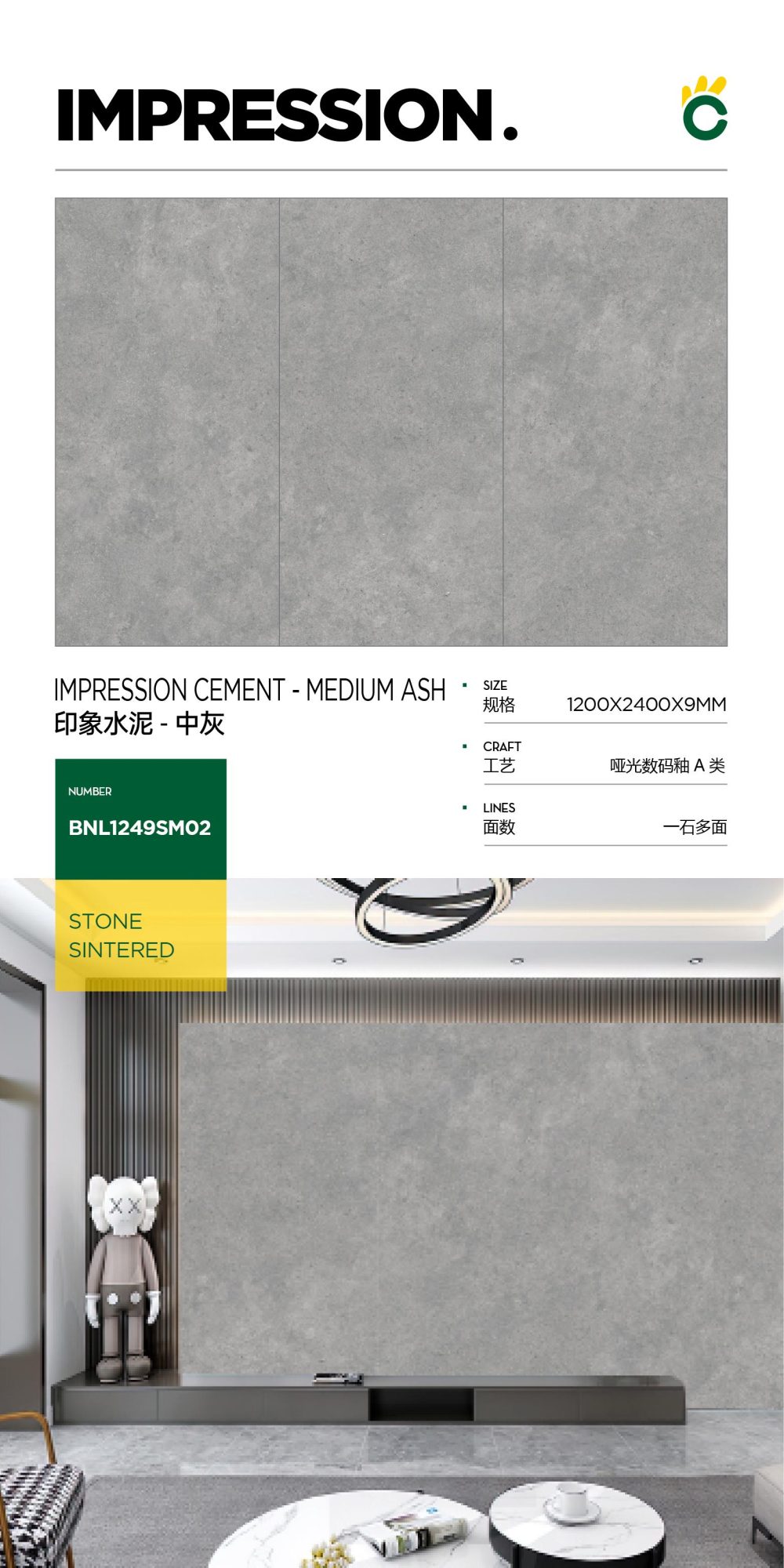 Impression cement-medium gray 1249SM02 image 1