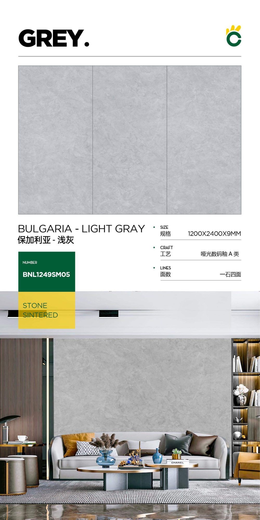 Bulgaria - light gray 1249SM05 image 1