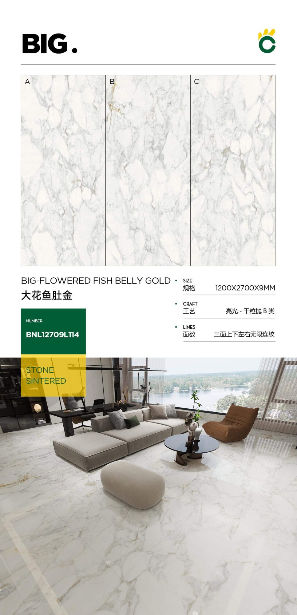 Big flower fish belly gold 12709L114 image 1
