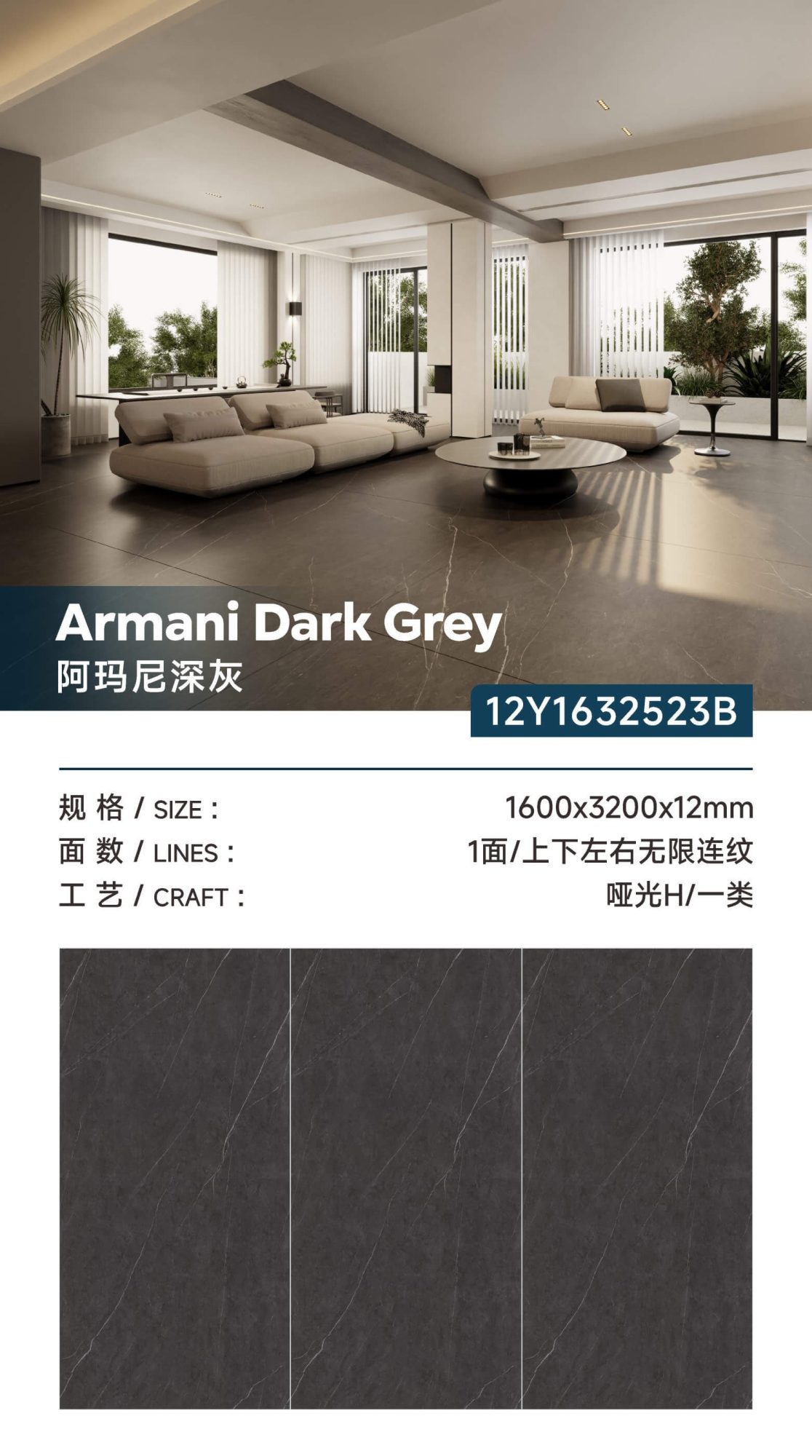 Armani dark gray 12Y1632523B image 1