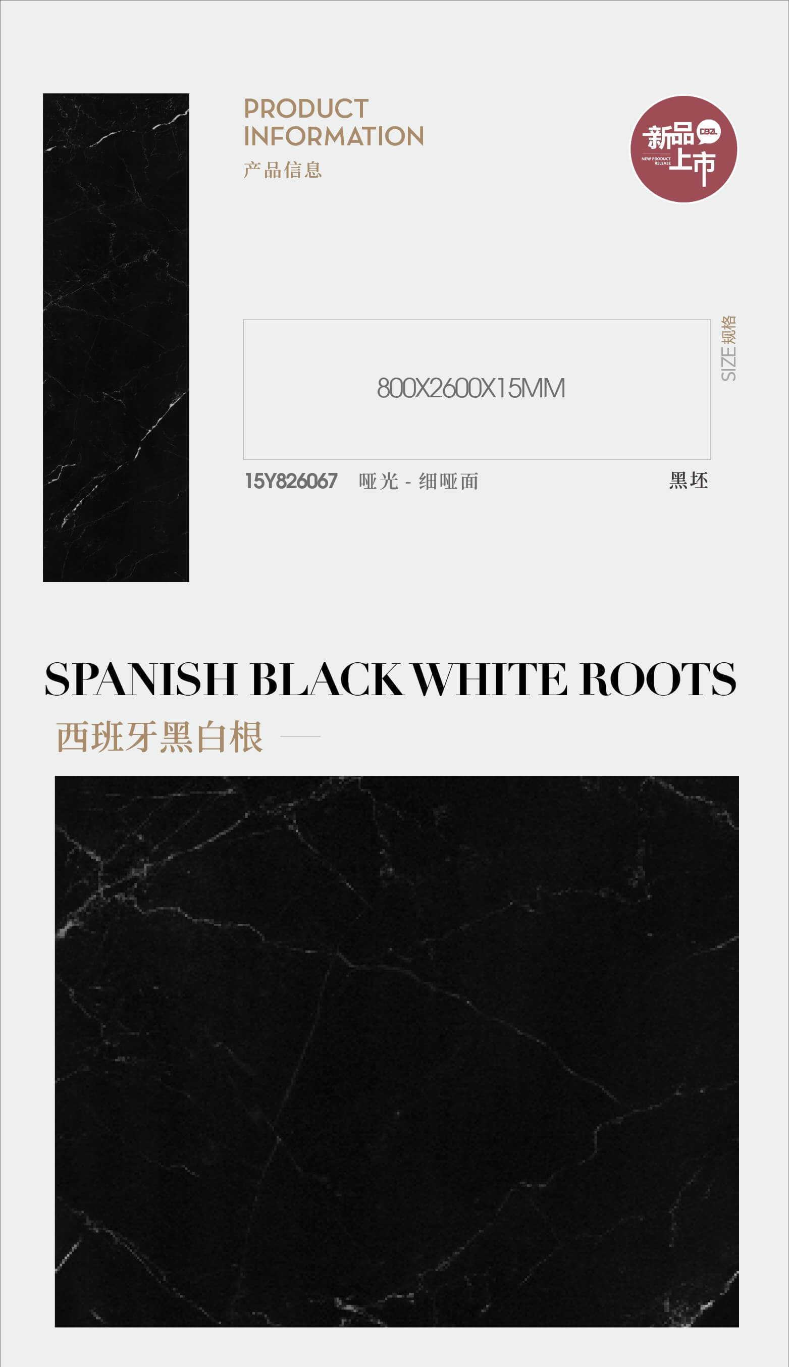 spanish black and white roots 15Y826067 image 1