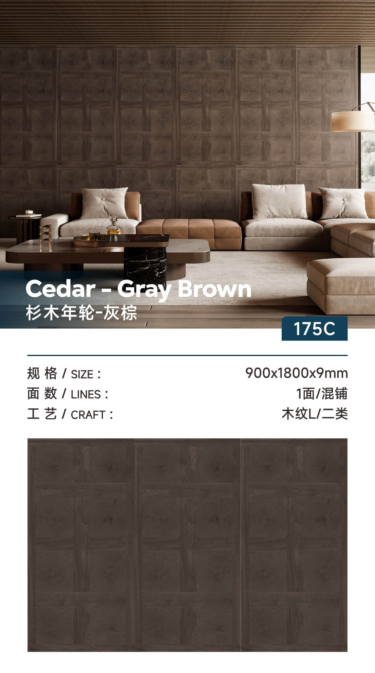 Fir growth rings - gray brown