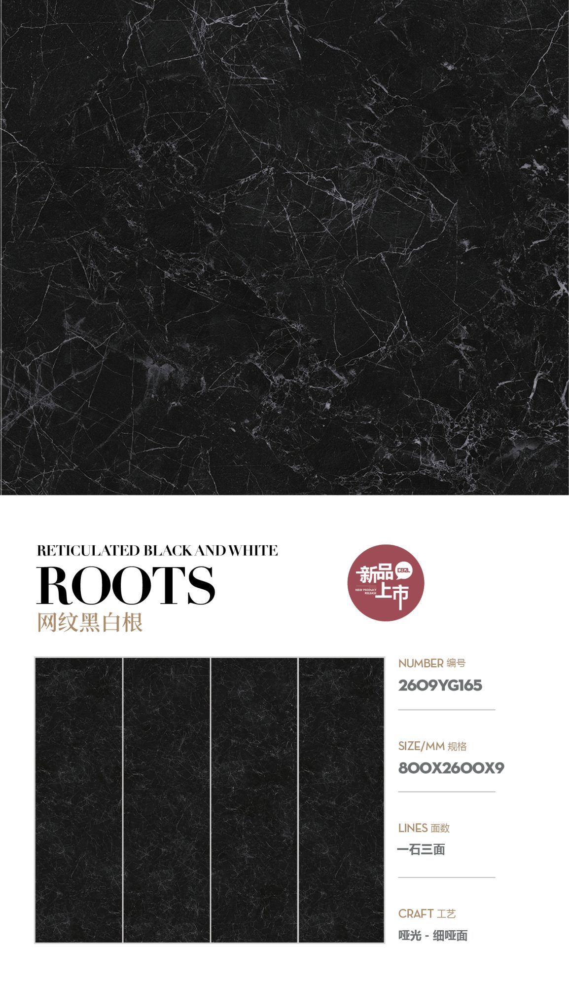Reticulated black and white roots
