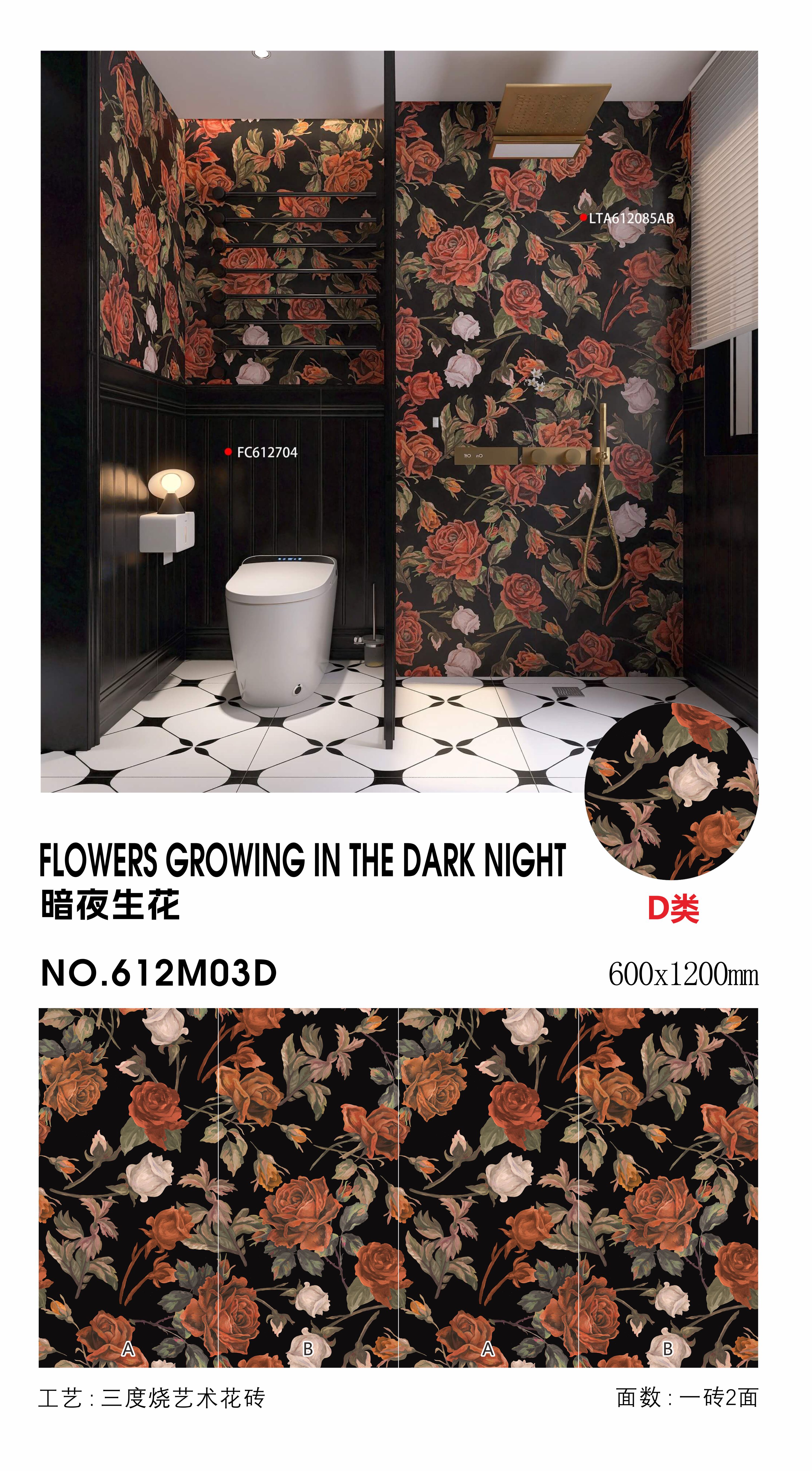 Flowers grow in the dark night