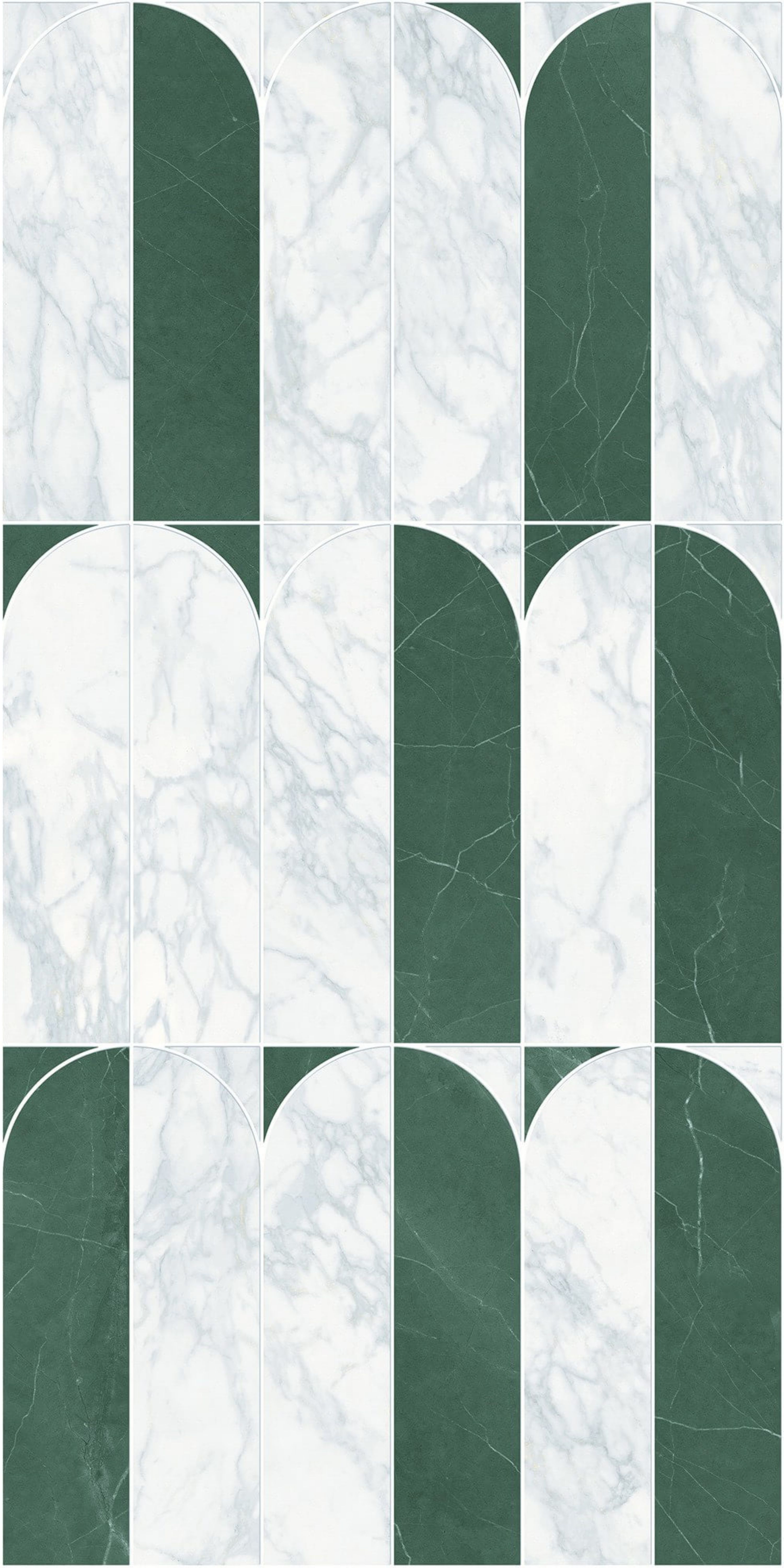 grüne und weiße Geometrie 612M14B image 2