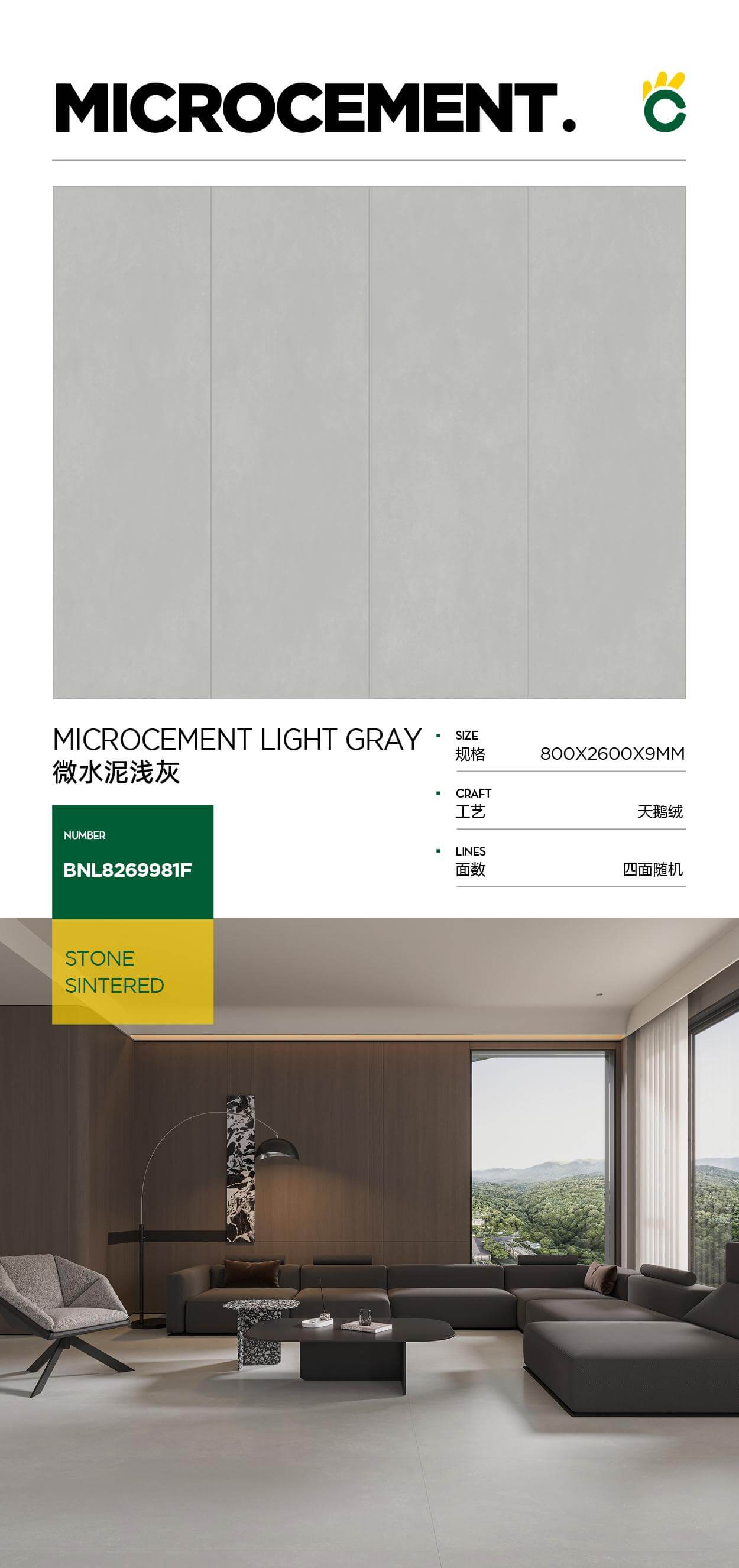 Micro cement light gray