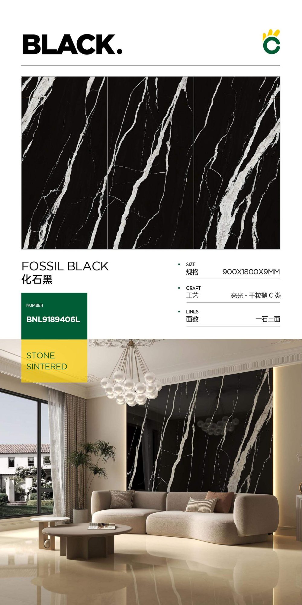 Fossil black-C type 9189406L image 1