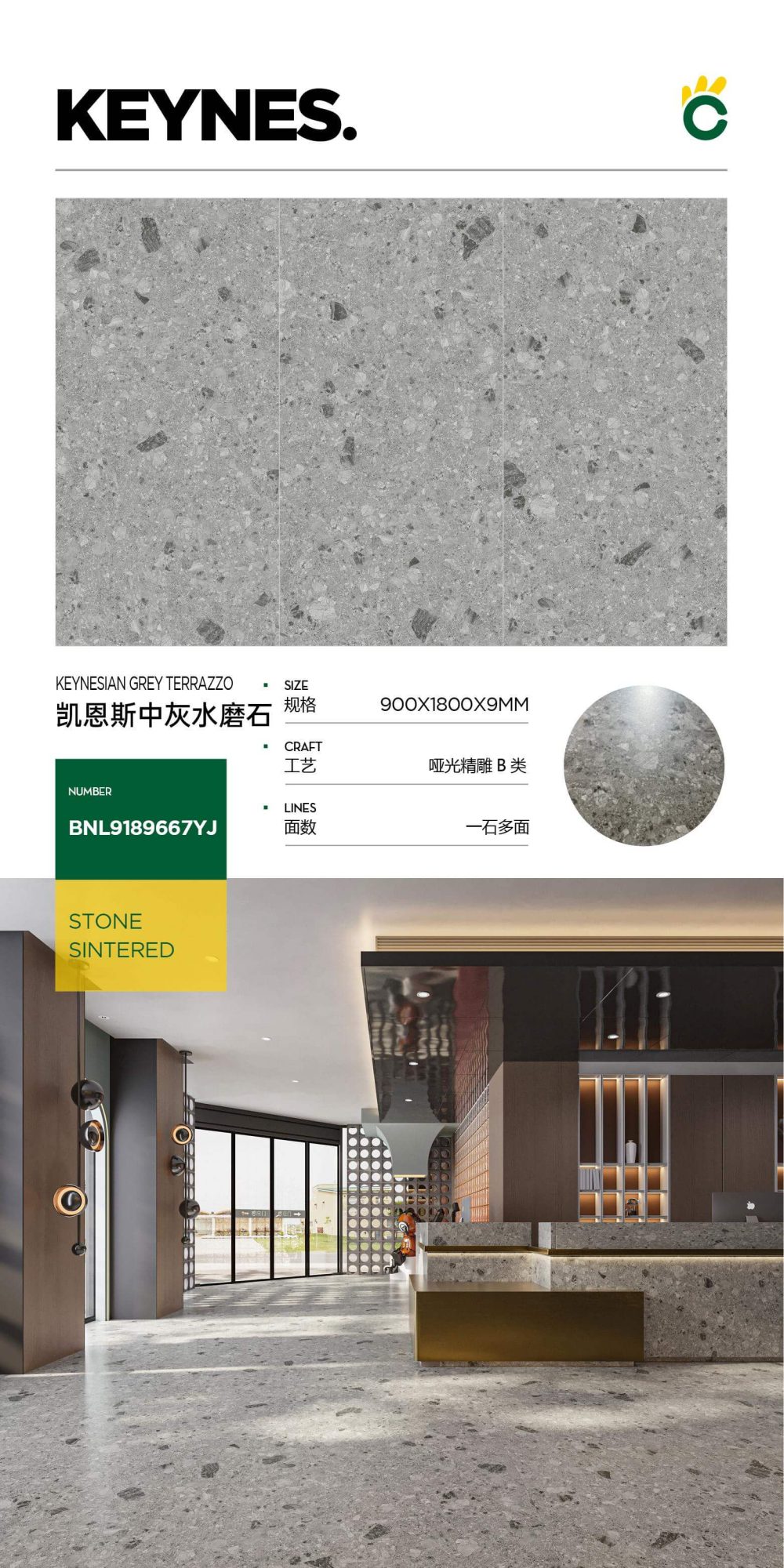 Cairns medium gray terrazzo 9189667YJ image 1