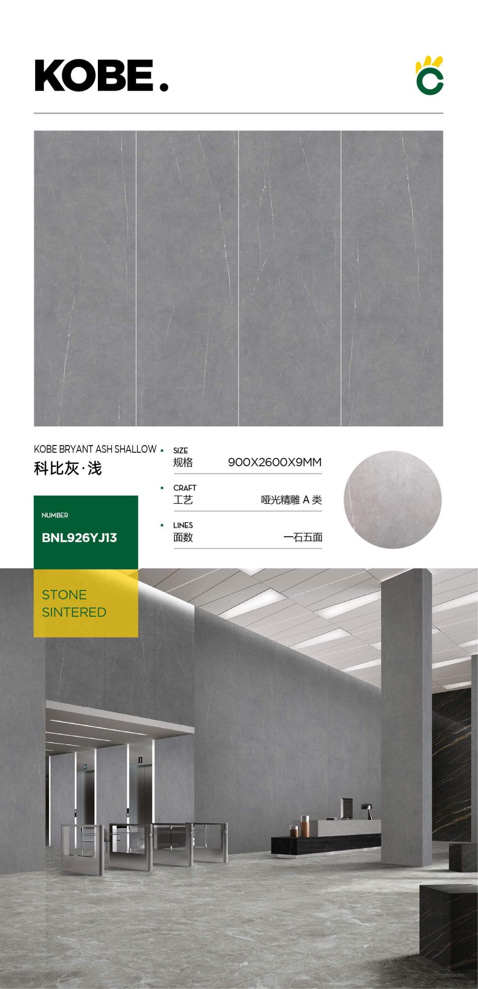 Kobe Grigio Chiaro 926YJ13 image 1