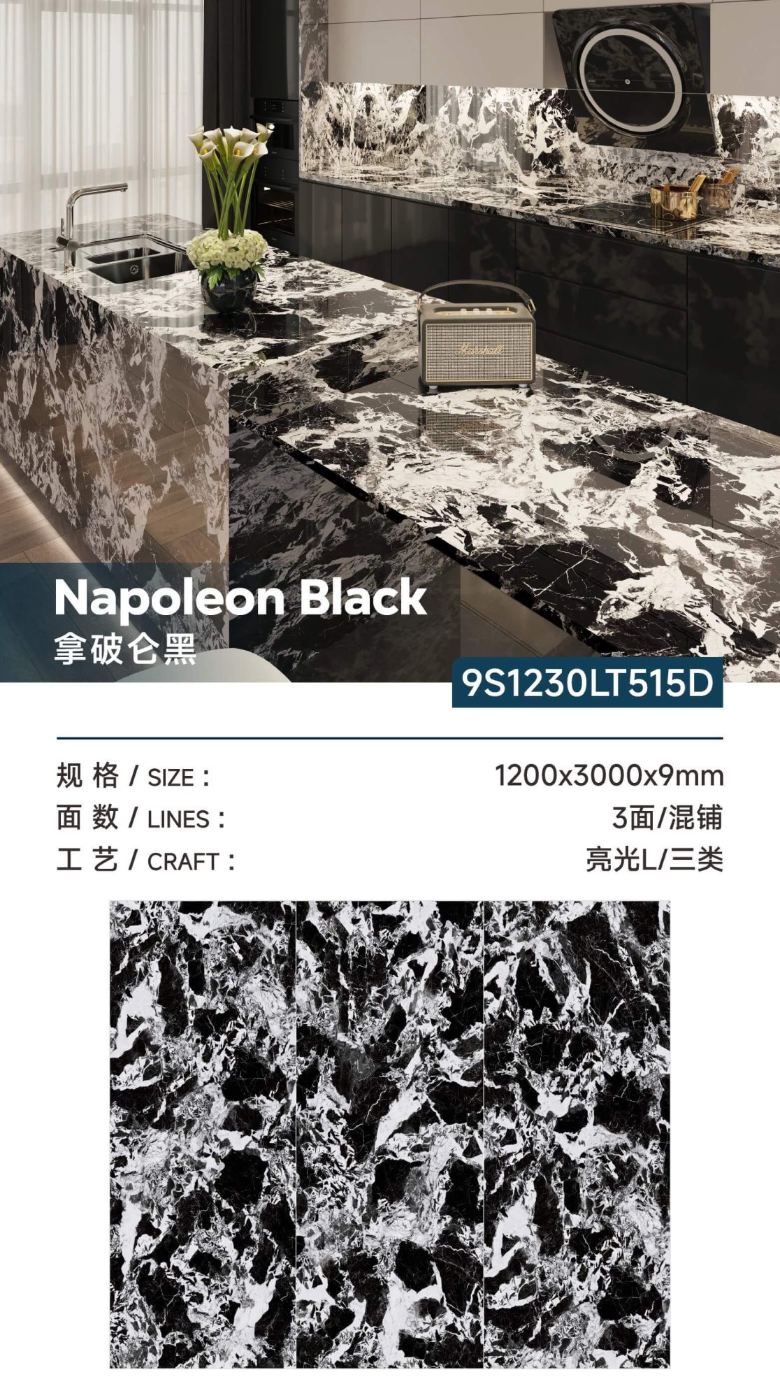 Napoleone nero 9S1230LT515D image 1