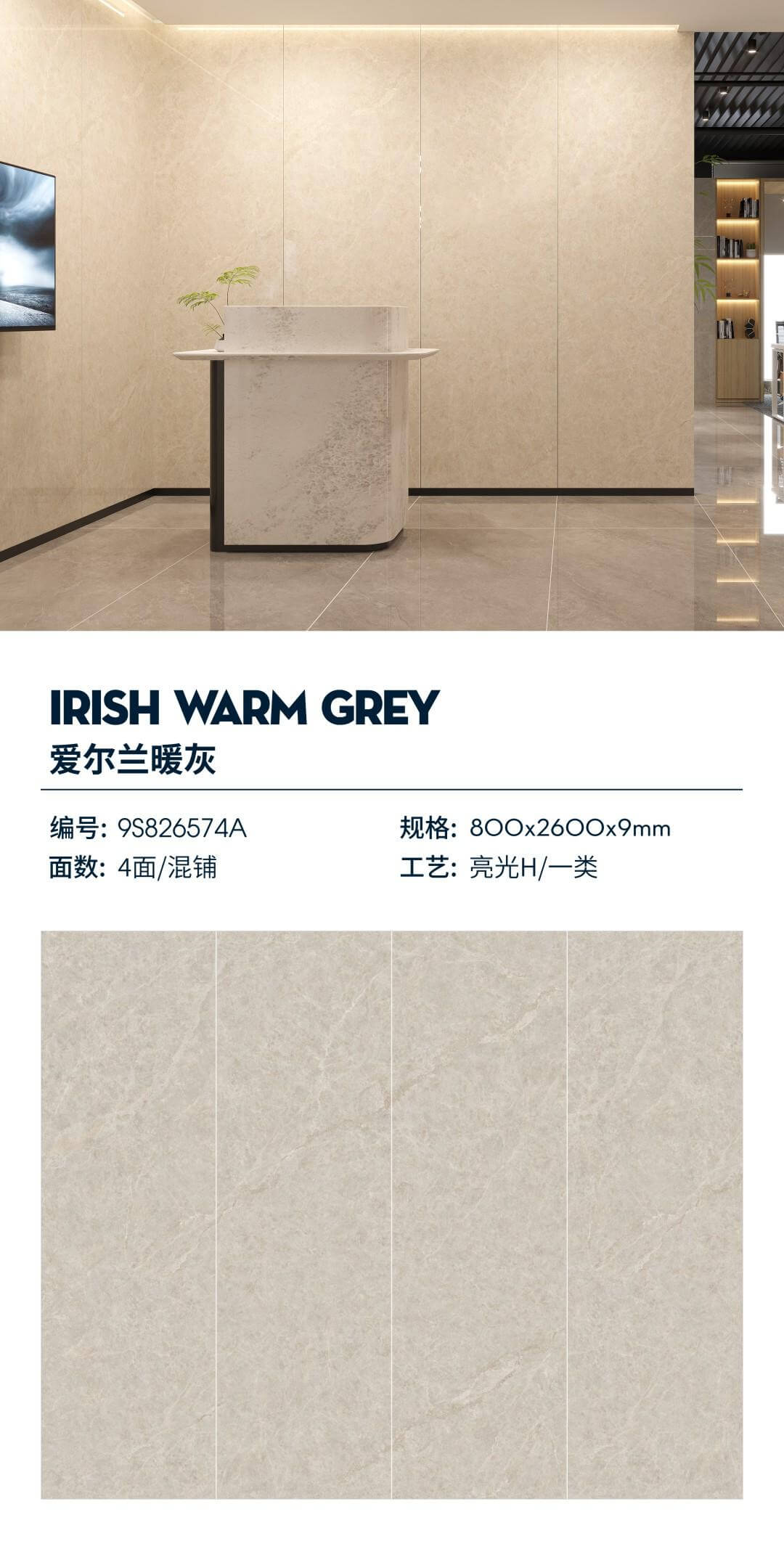 Irish blue warm gray 9S826574A image 1