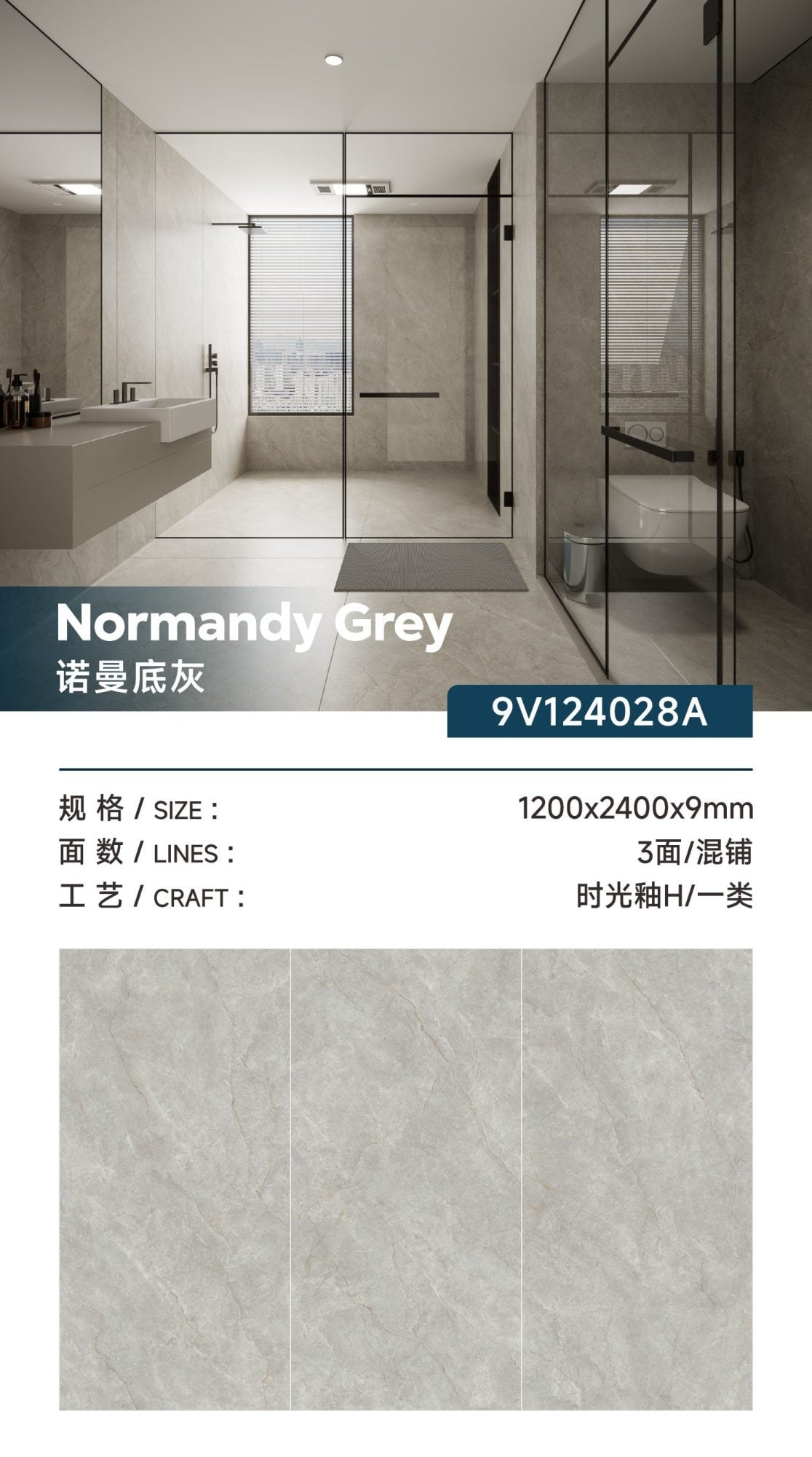 Normandy Gray 9V124028A image 1