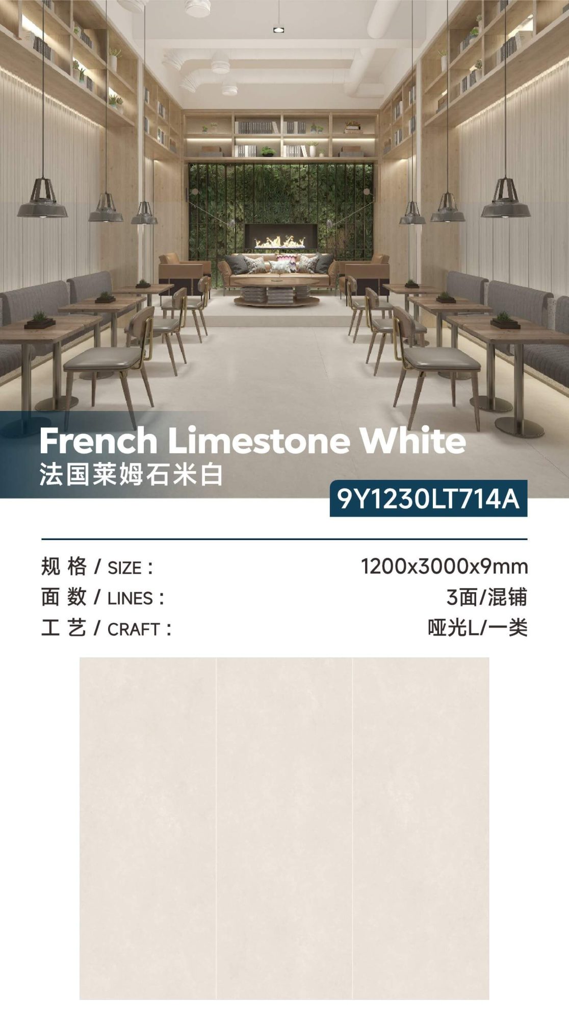 Pietra calcarea francese di colore bianco sporco 9Y1230LT714A image 1