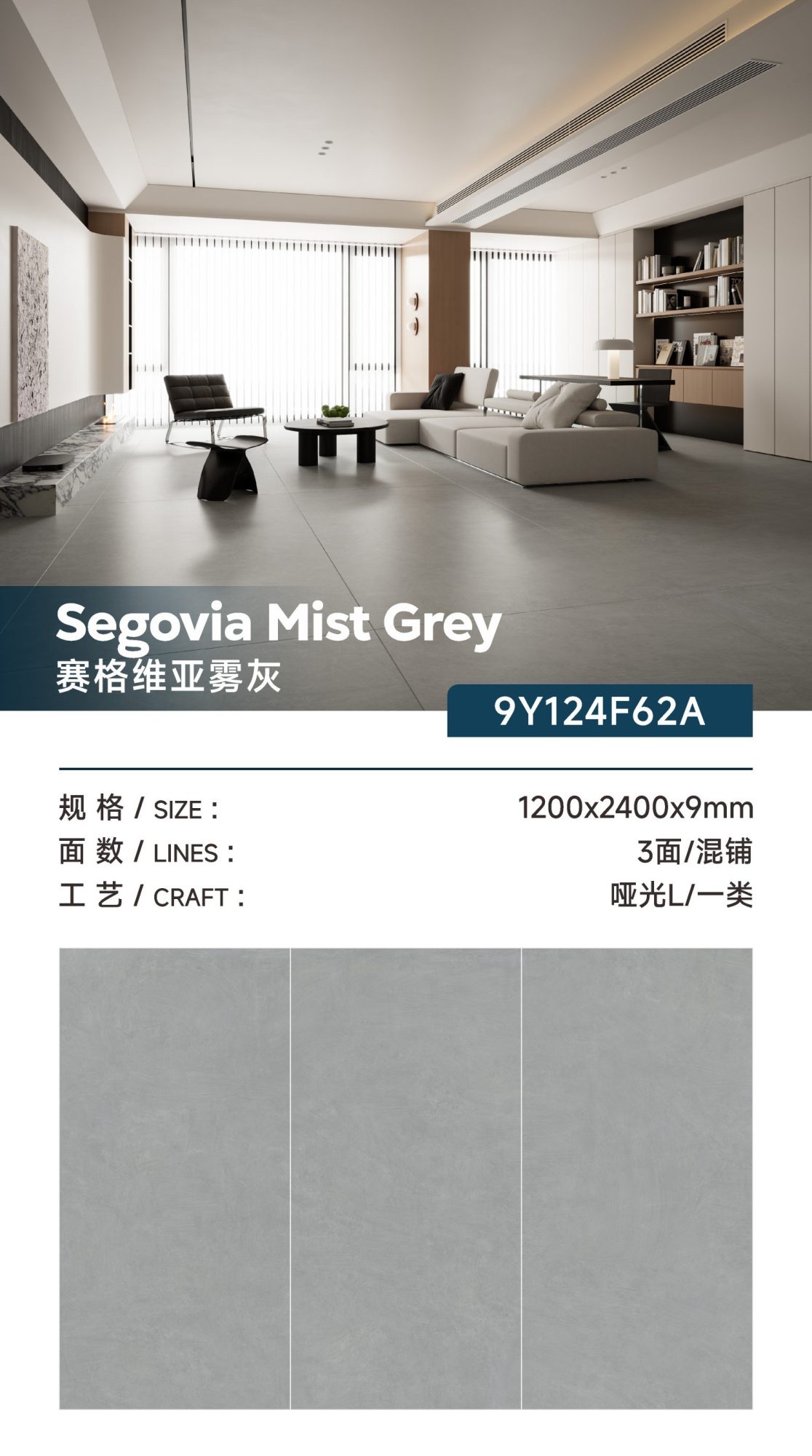 Segvia fog gray 9Y124F62A image 1