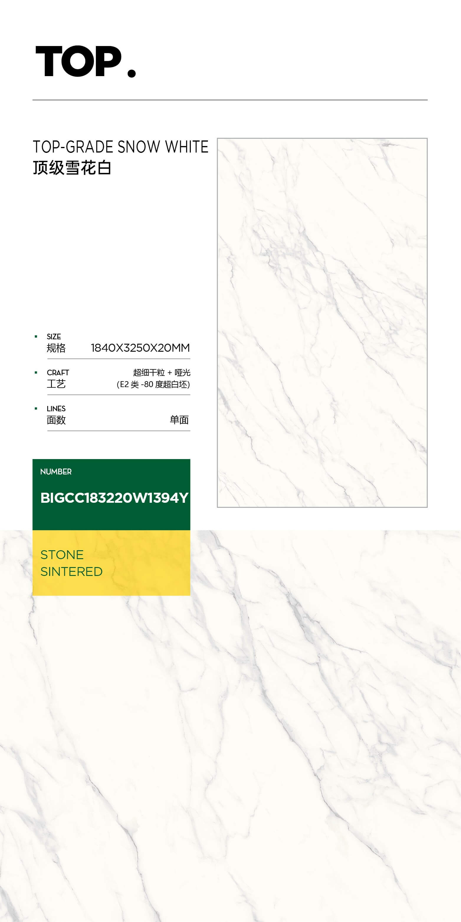 Top snowflake white