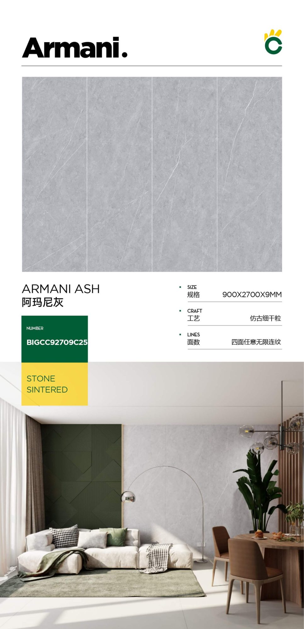 Armani Gray BIGCC92709C25 image 1
