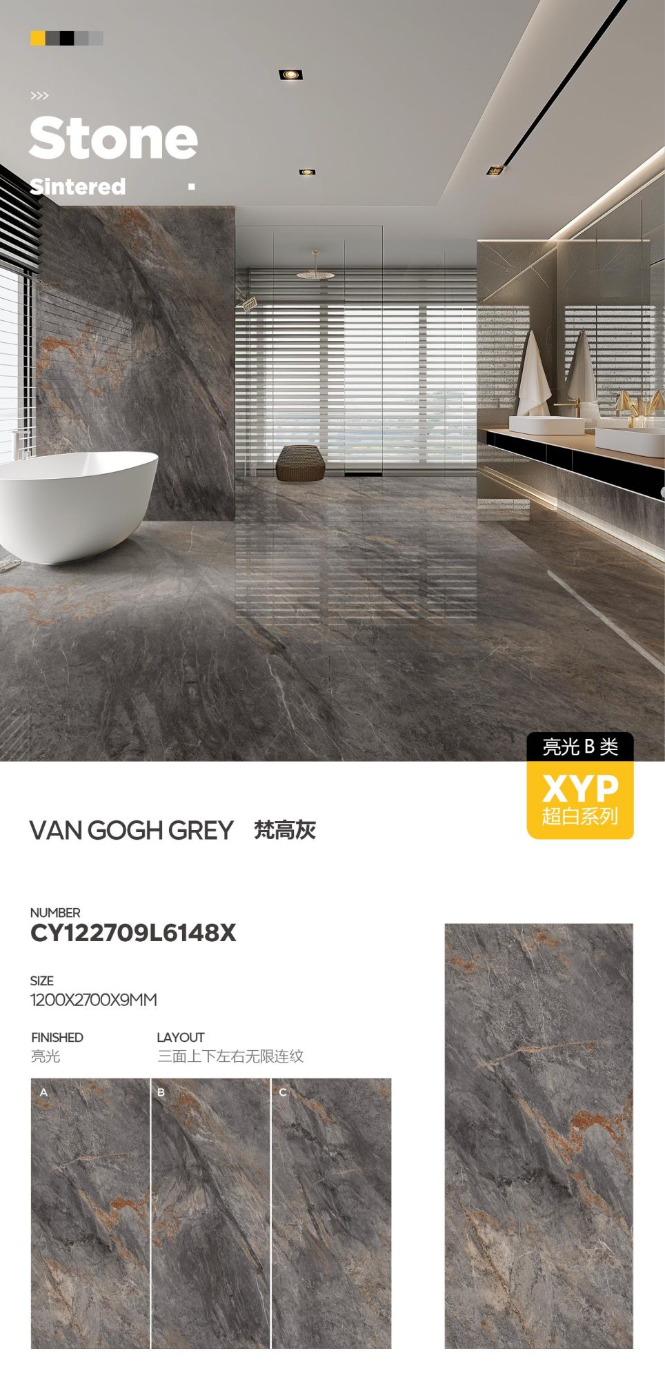 Van Gogh Gray CY122709L6148X image 1