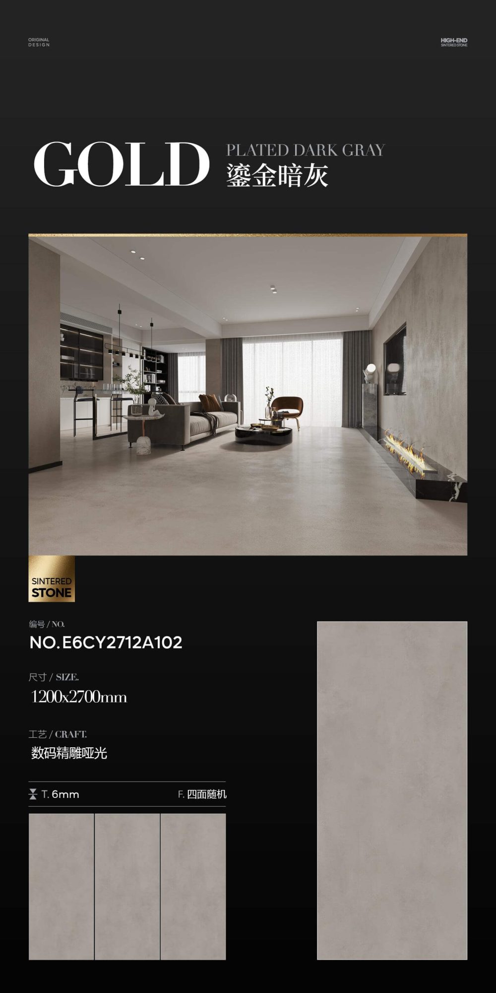 Grigio scuro dorato E6CY2712A102 image 1