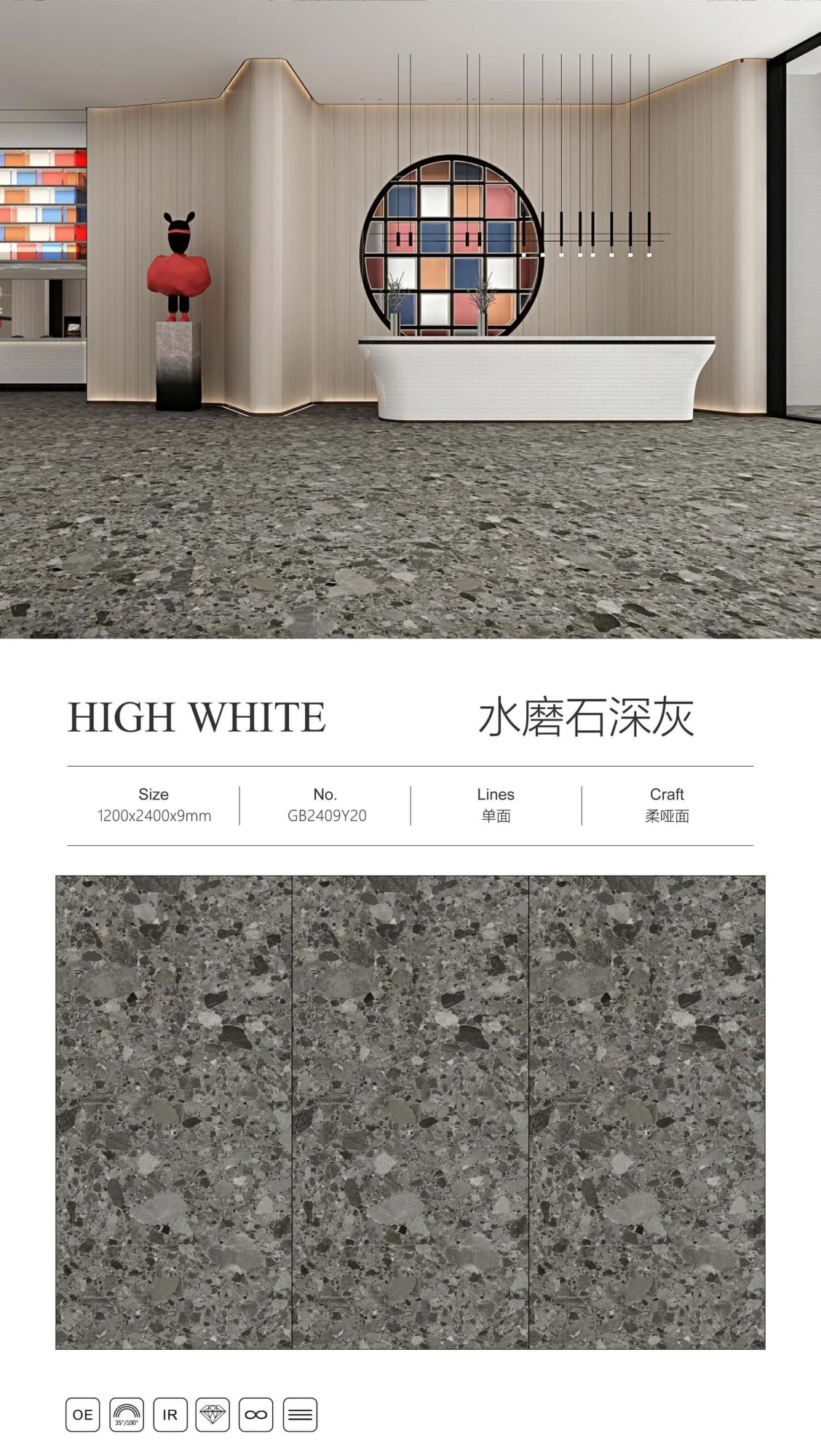 Terrazzo dark gray GB2409Y20 image 1