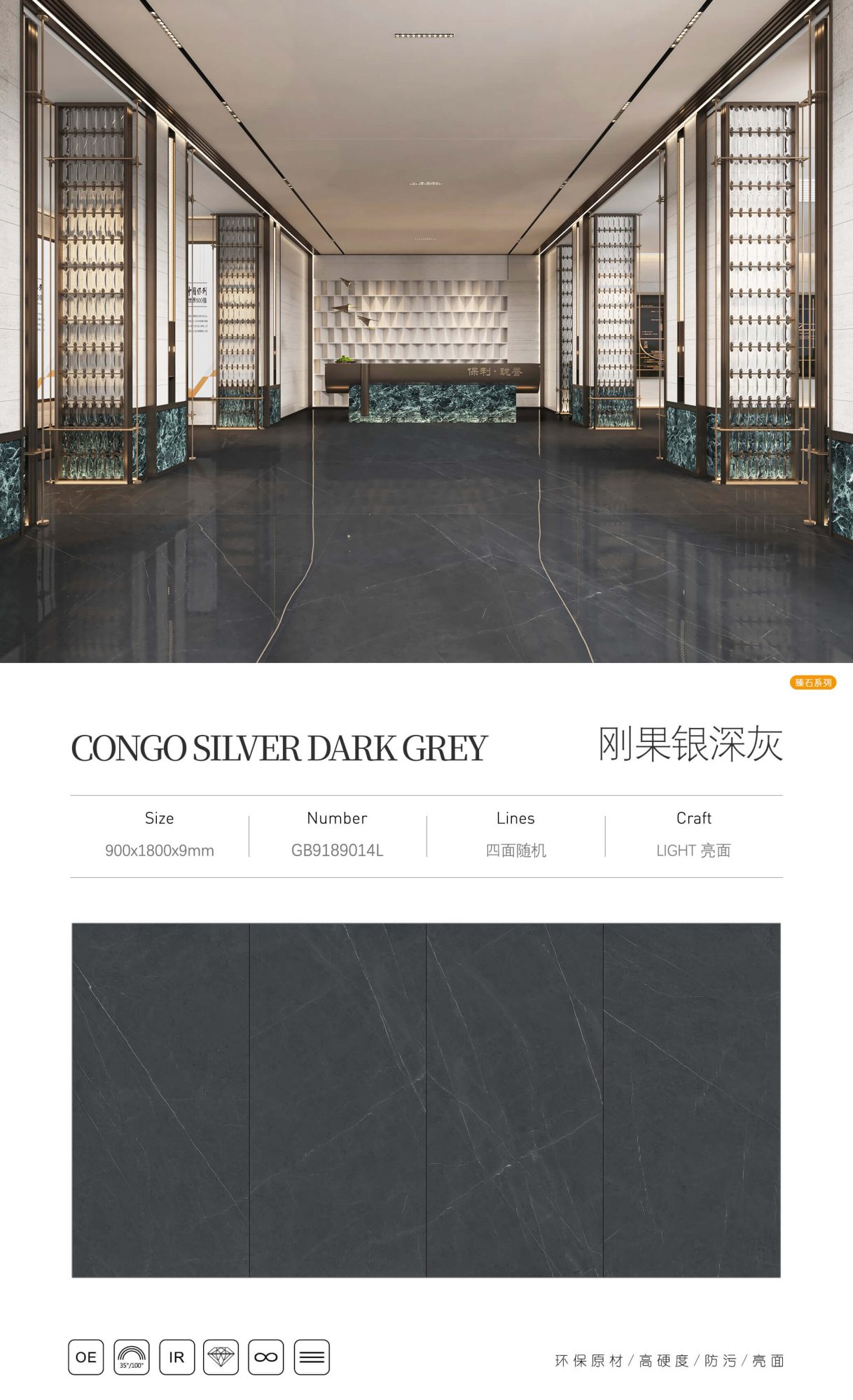 Congo silver dark gray GB9189014L image 1