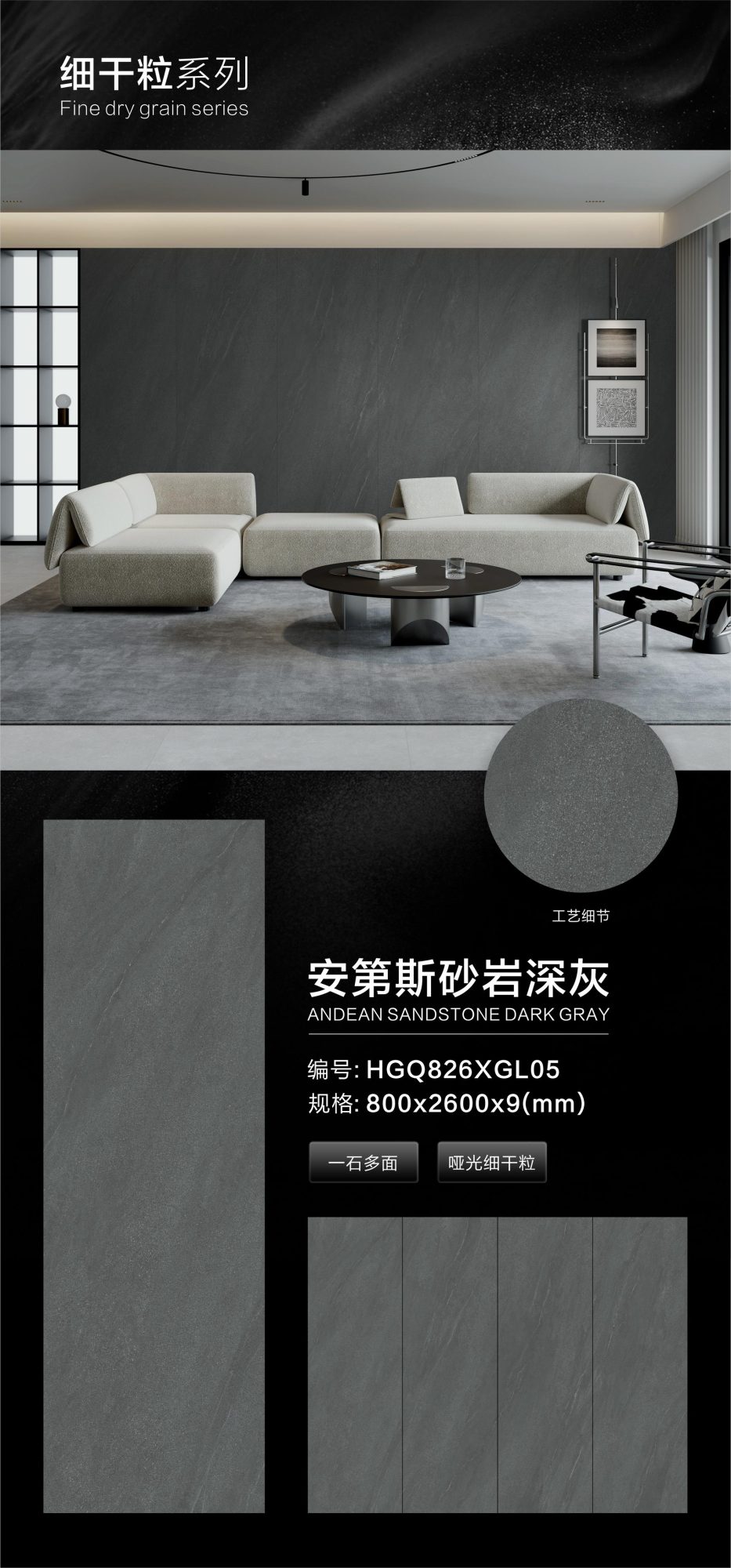 Andean sandstone dark gray HGQ826XGL05 image 1