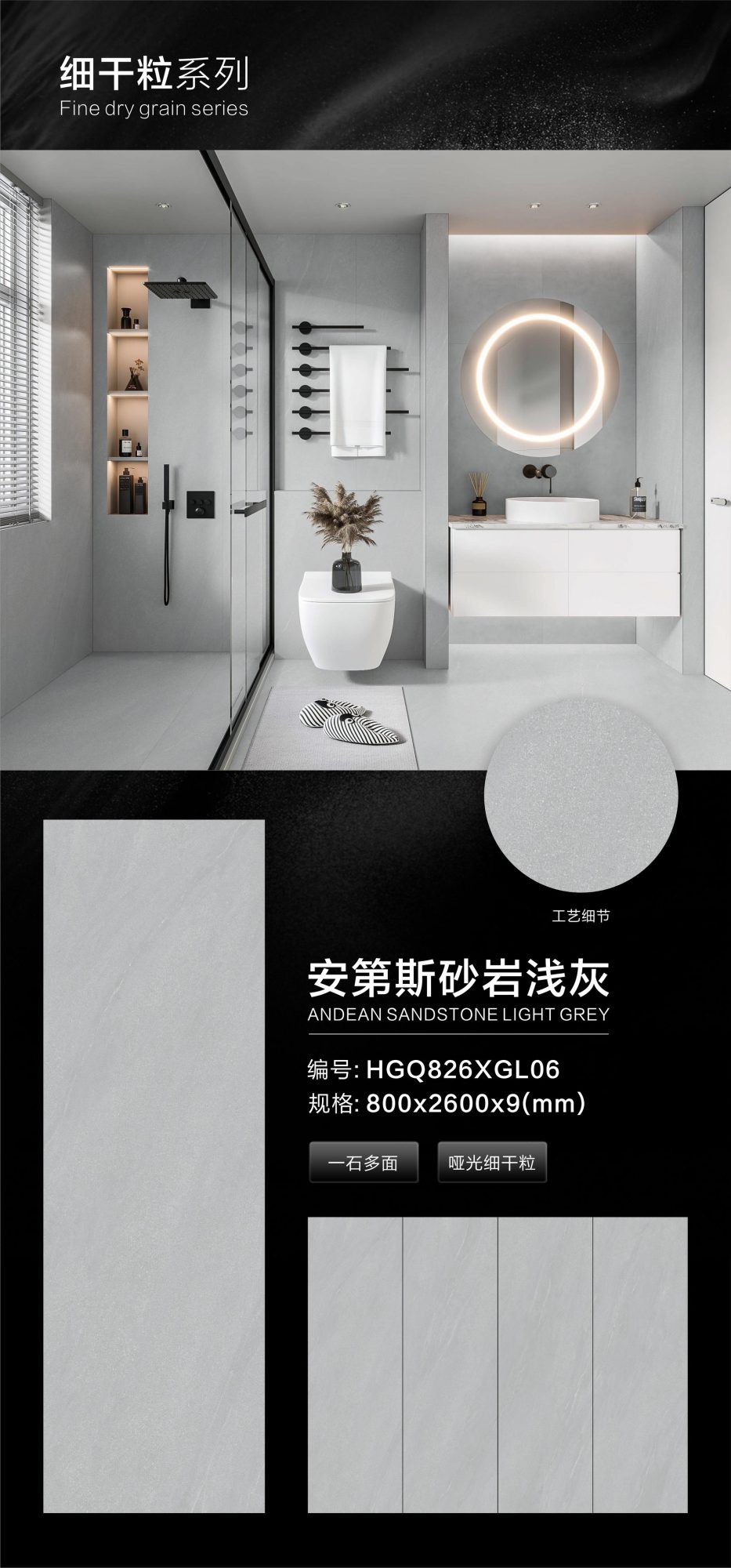 Andean sandstone light gray HGQ826XGL06 image 1