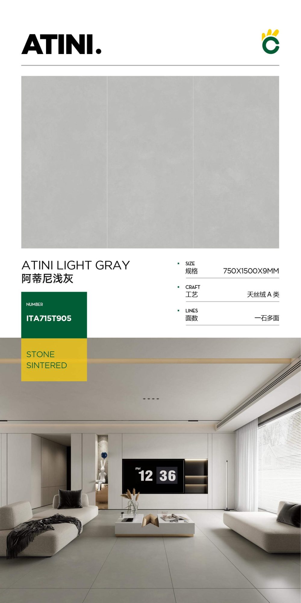 Artini light gray ITA715T905 image 1