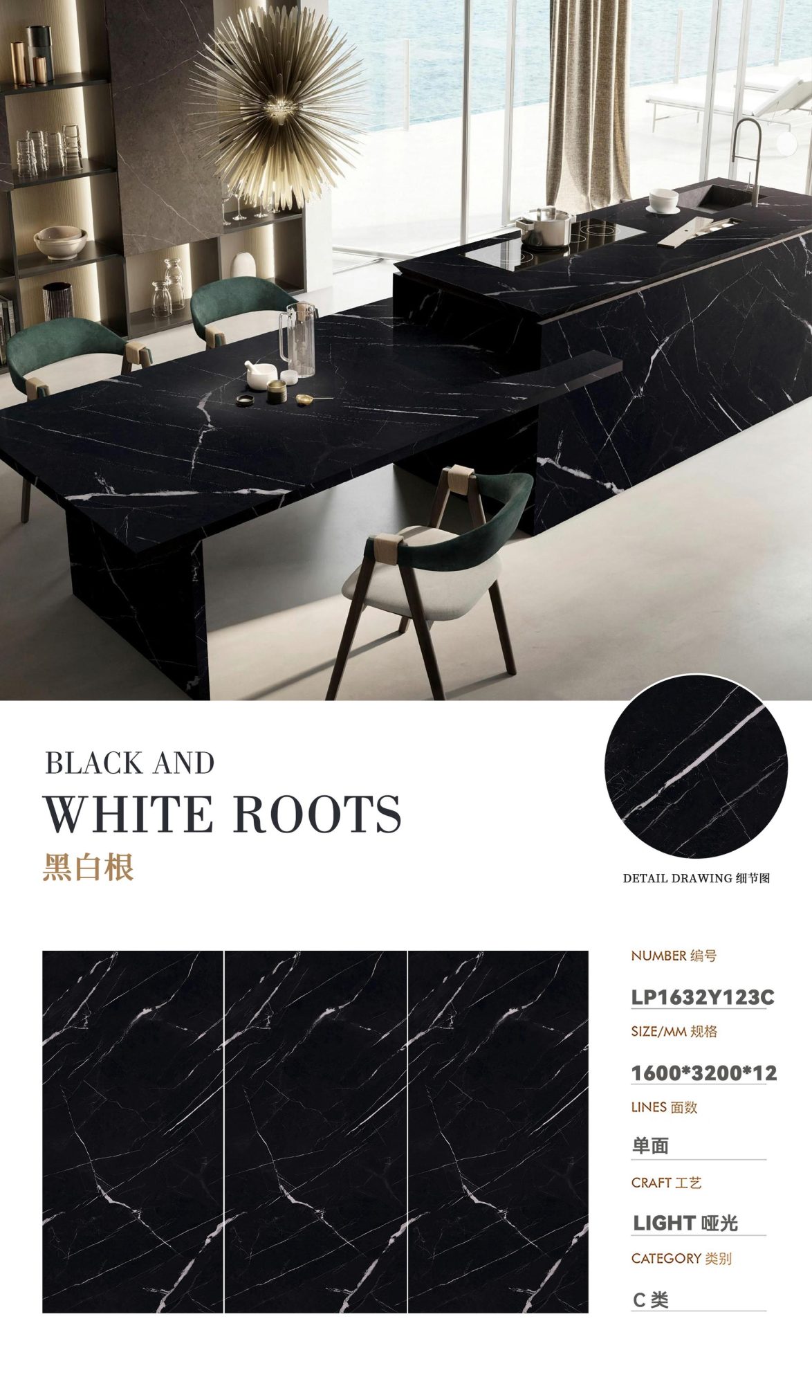 Black and white roots LP1632Y123C image 1
