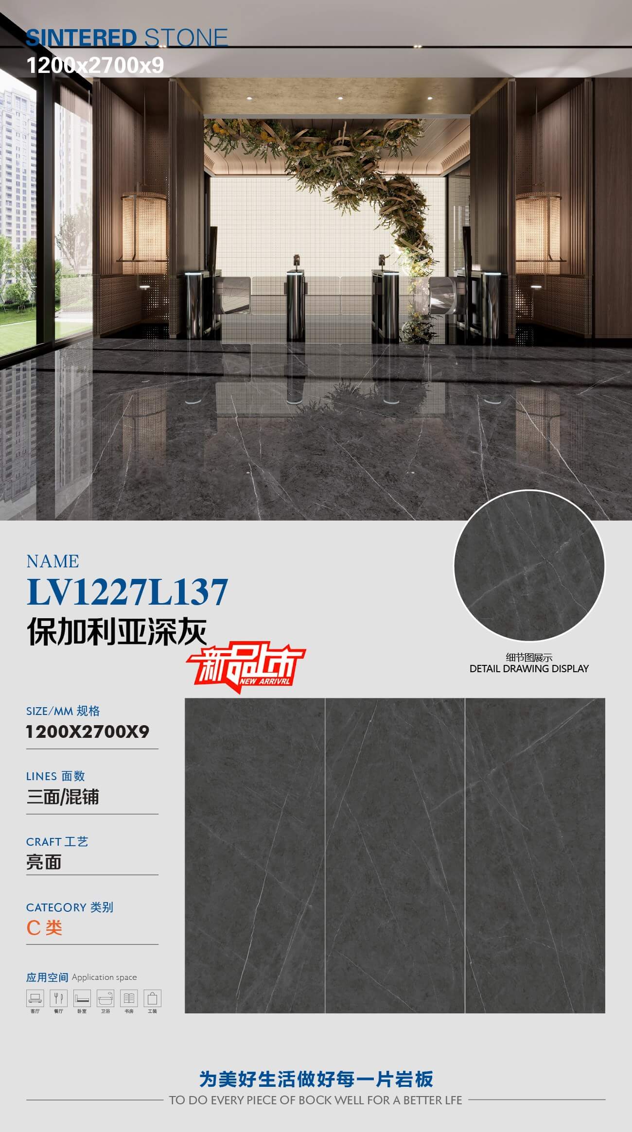 Bulgaria dark gray LV1227L137 image 1