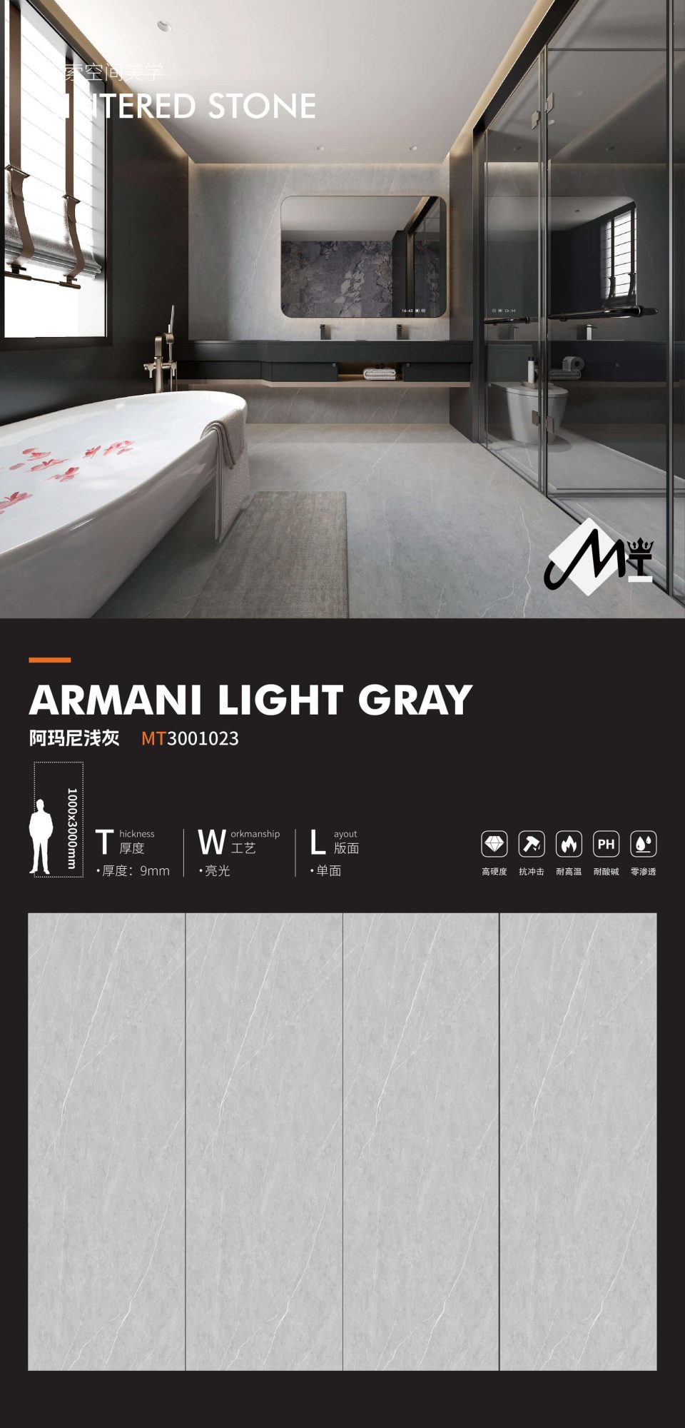 Armani light gray MT3001023 image 1