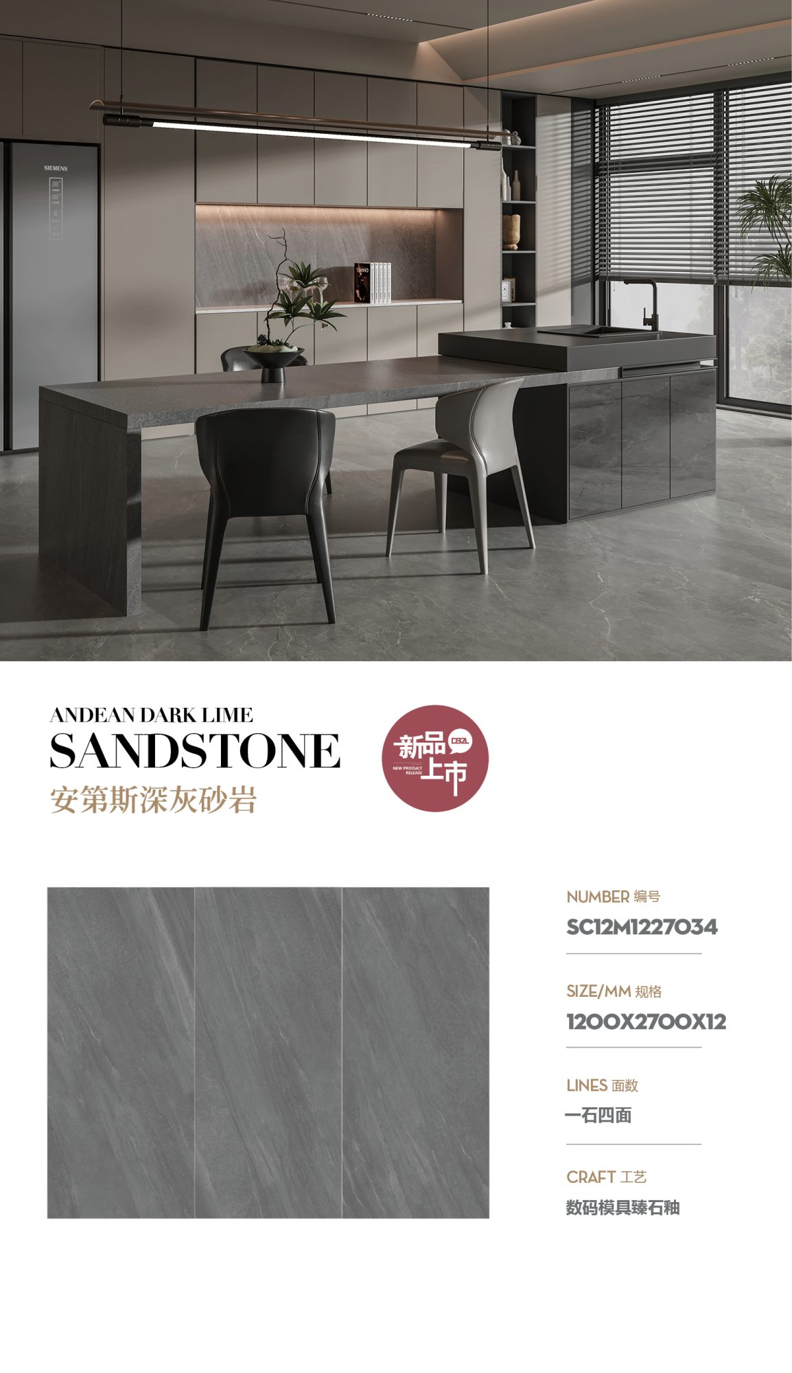 Andean dark gray sandstone SC12M1227034 image 1