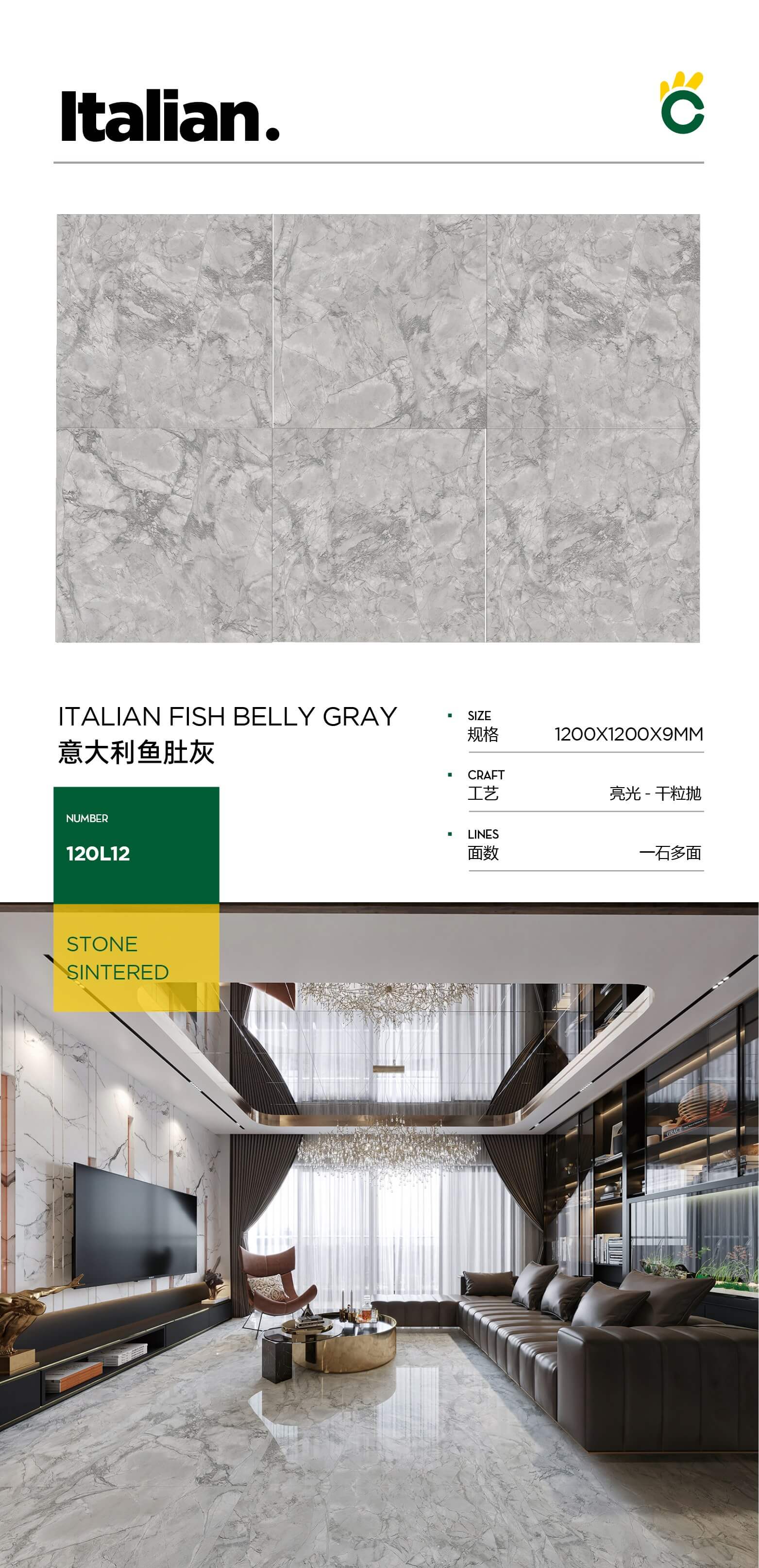 Italian fish maw gray