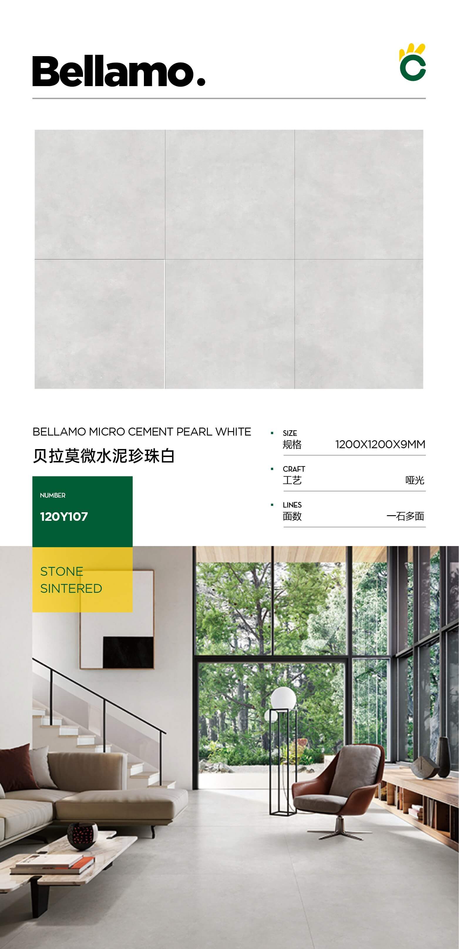 Bellamo microcement pearl white XNY120Y107 image 1