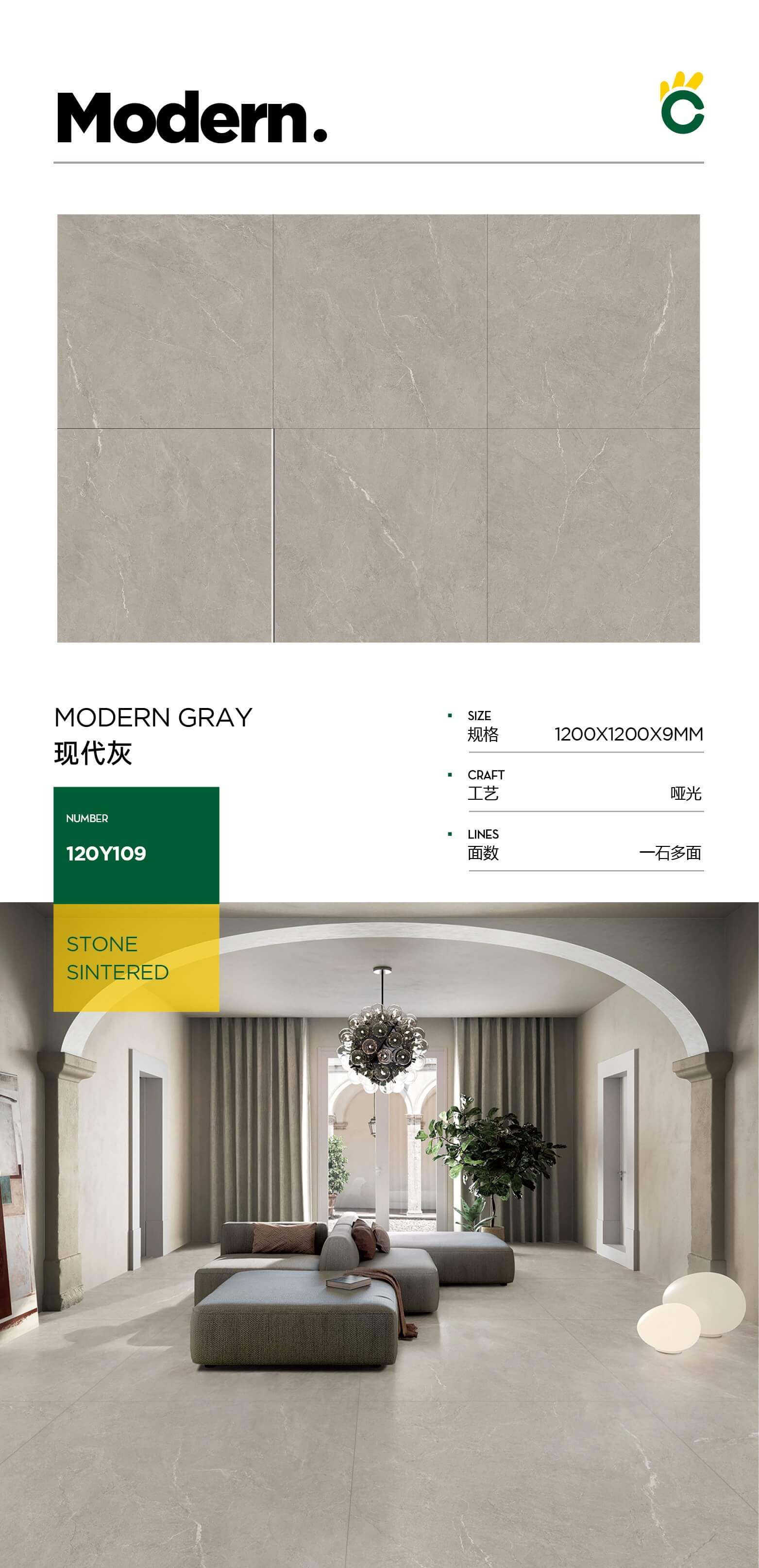 modern gray XNY120Y109 image 1