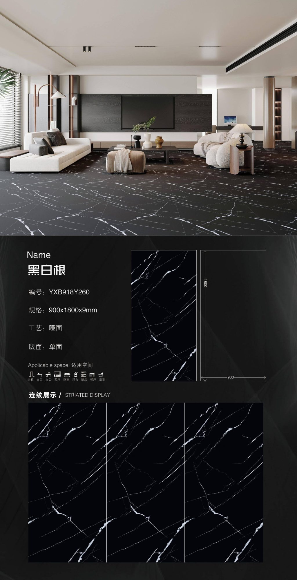 흑백 뿌리 YXB918Y260 image 1