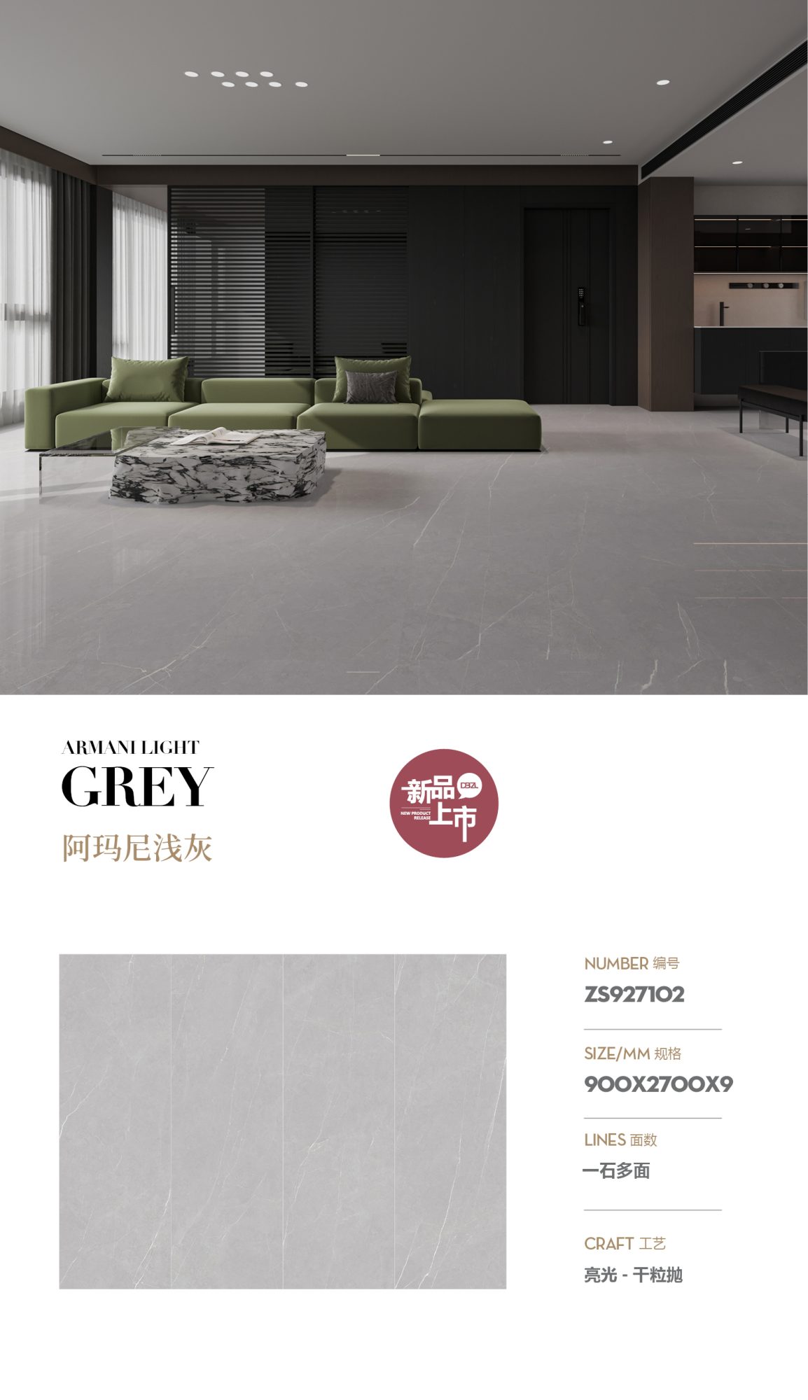 Armani light gray ZS927102 image 1